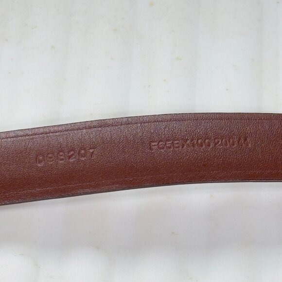 DANIEL CREMIEUX Collection Mens Brown Italian Leather Belt Silver Buckle Size 44 - Picture 8 of 16